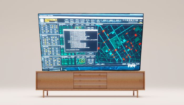 Beistelltisch trägt Flachbildfernseher