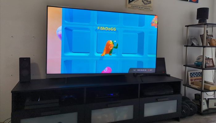 Frontansicht eines Flachbildfernsehers