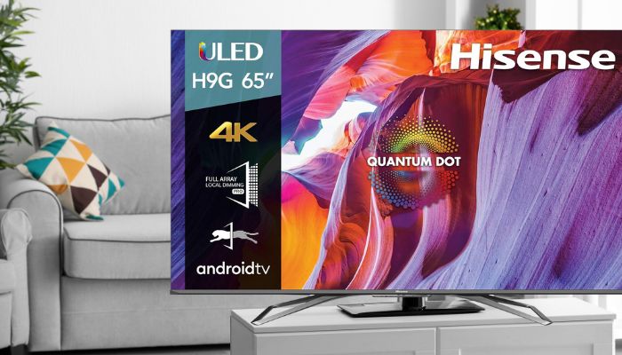 Große TV-Bildschirm zeigt Naturdokumentation