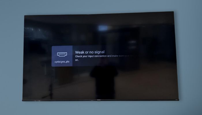 Hisense A65H kein Signalbildschirm