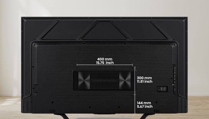 Rückseite des Wandfernsehers